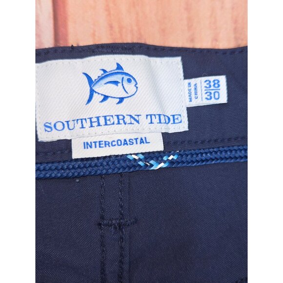 Southern Tide Mens Intercoastal Pants 38x30 Navy Blue Casual Nylon Blend - Picture 4 of 8